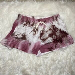 Ginger G Tie Dye faux drawstring shorts